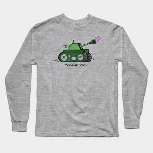 Tank You - T(h)ank You Funny Pun Joke Long Sleeve T-Shirt